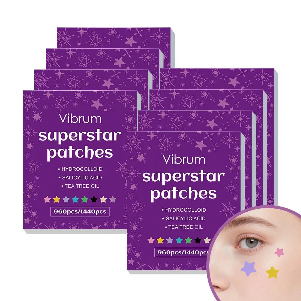 Star-Shaped Hydrocolloid Blemish Patches | 960–1440 Pcs Hydrocolloid Blemish Patch QXL
