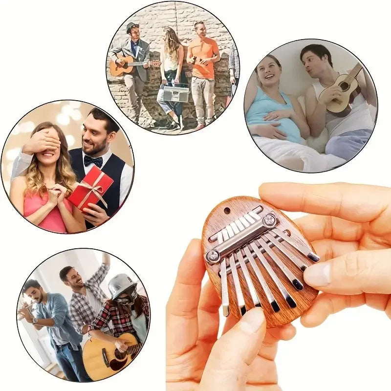 8-Tone Kalimba Thumb Piano | Portable Finger Piano Gift Thumb Piano QXL