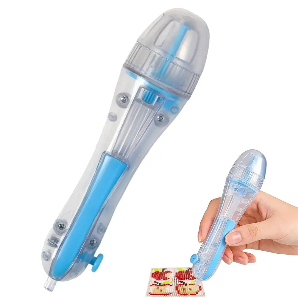 Press-Type Pixel Bead Dispenser Pen | Ergonomic DIY Tool Bead Dispenser Pen QXL Blue