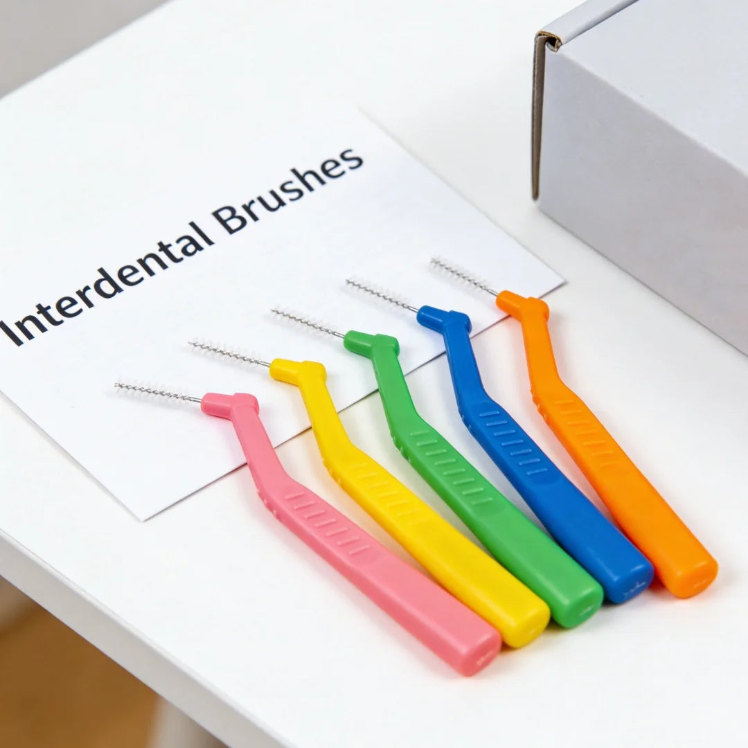 20-Pack L-Shape Interdental Brushes | Orthodontic Toothpick Interdental Brush QXL