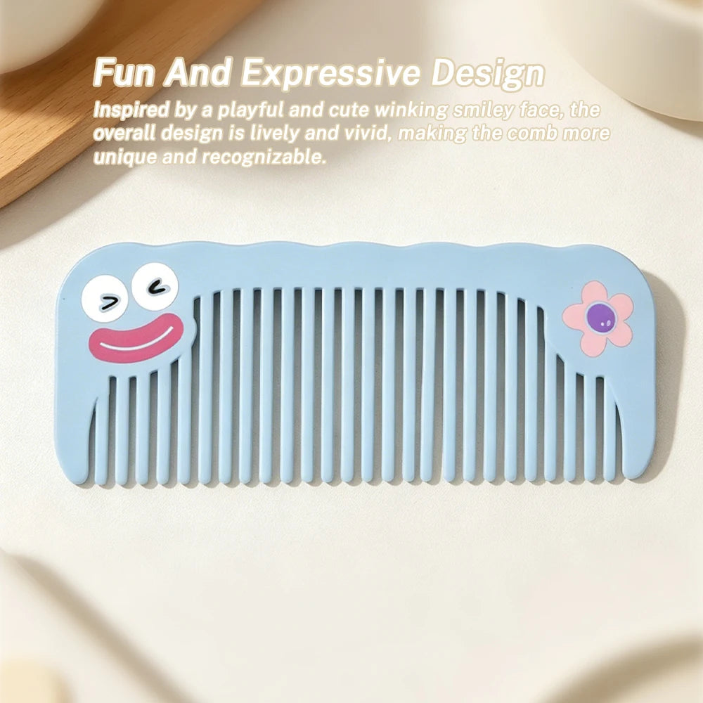 Cartoon Cat Wide Tooth Comb | Anti-Static Wig & Curly Hair Wide Tooth Hair Comb QXL