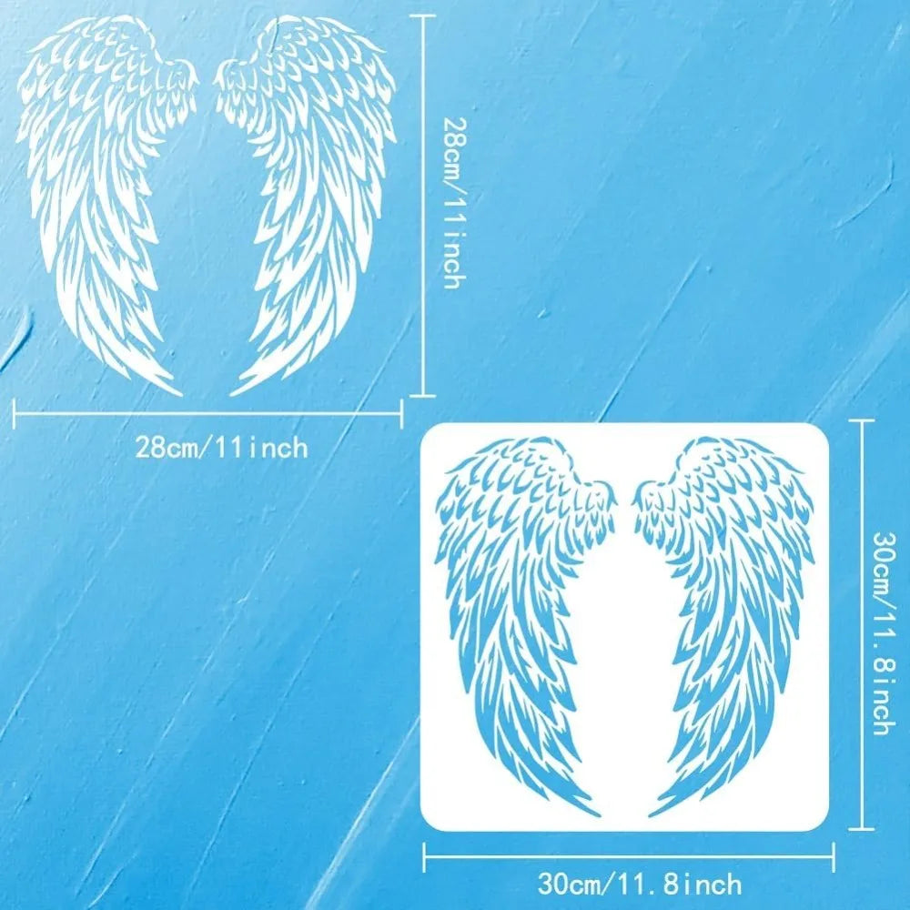 Angel Wings Painting Stencil 11.8" | Reusable DIY Template Painting Stencil QXL