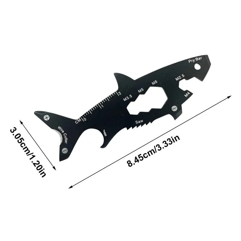15-in-1 Shark Multitool Keychain | Bottle Opener & Screwdriver Multitool Keychain QXL