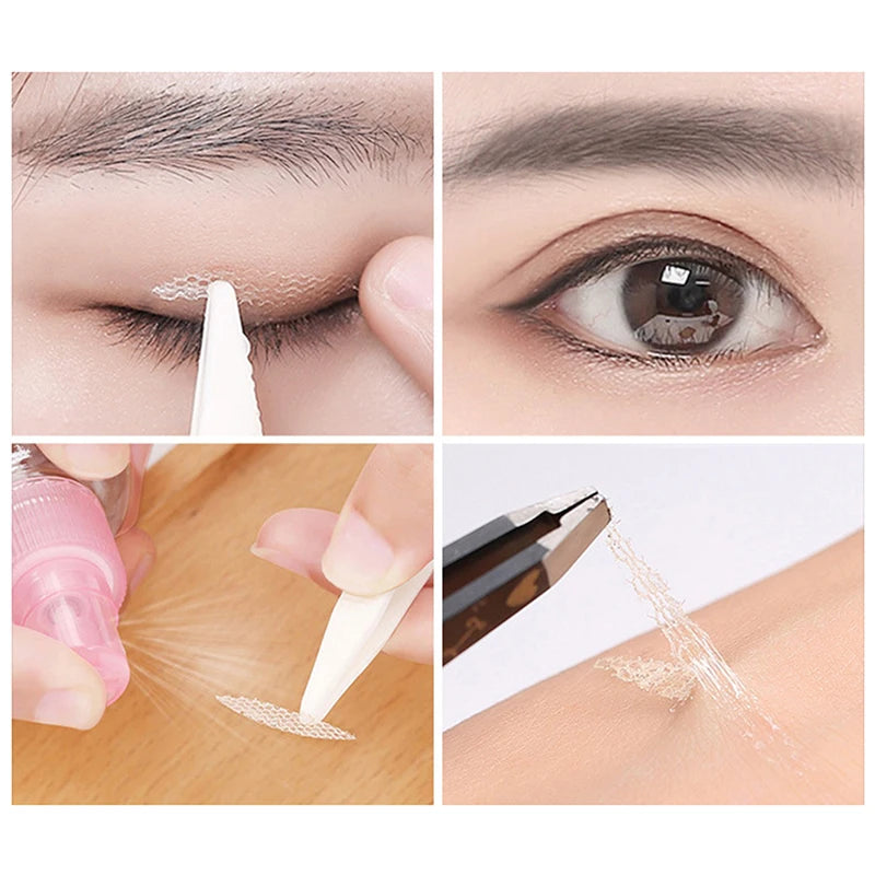 360-Pack Invisible Lace Mesh Double Eyelid Tape + Tweezers Eyelid Tape Stickers QXL