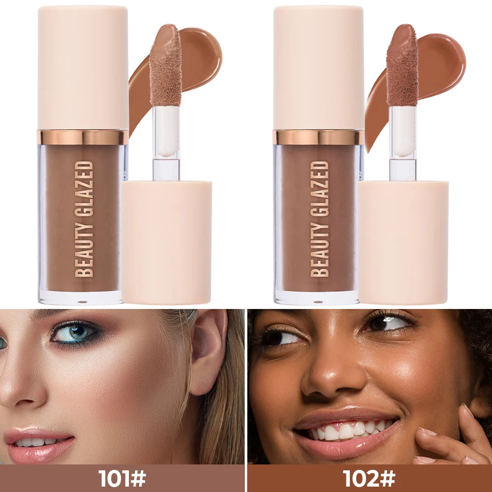 Beauty Glazed 2-Color Liquid Contour | Waterproof Matte V-Face Liquid Contour Makeup QXL