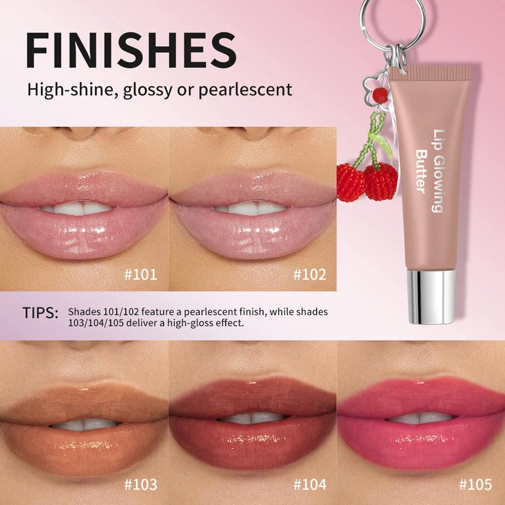 Lakerain Lip Glowing Butter Gloss with Keychain | 5 Shades Lip Gloss QXL
