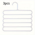 S-Type Multi-Layer Pants Rack | Space-Saving Closet Hanger Pants Hanger Rack QXL White
