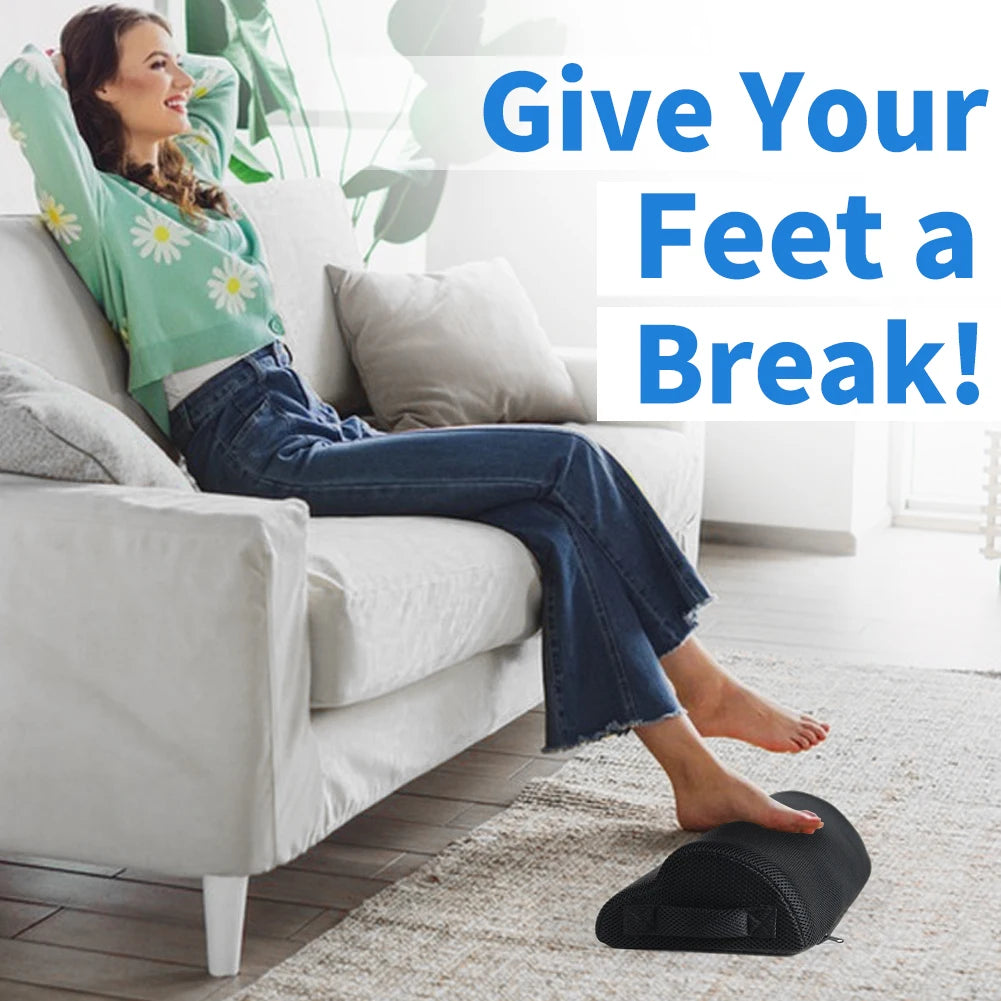 Memory Foam Under Desk Footrest & Leg Elevation Pillow Ergonomic Footrest QXL