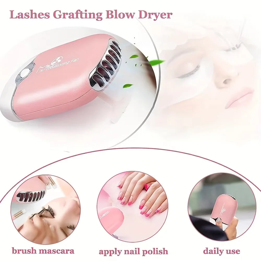 USB Rechargeable Eyelash Extension Fan Dryer | Quick-Dry Lash Lash Extension Fan QXL