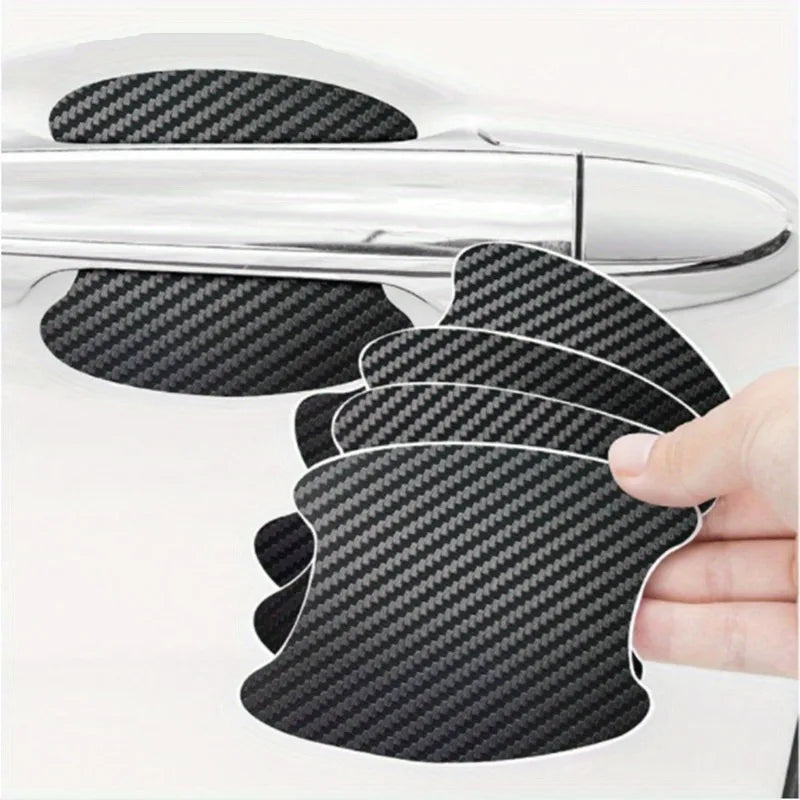 4-Pack Carbon Fiber Car Door Handle Protector Film Car Door Protector Film QXL