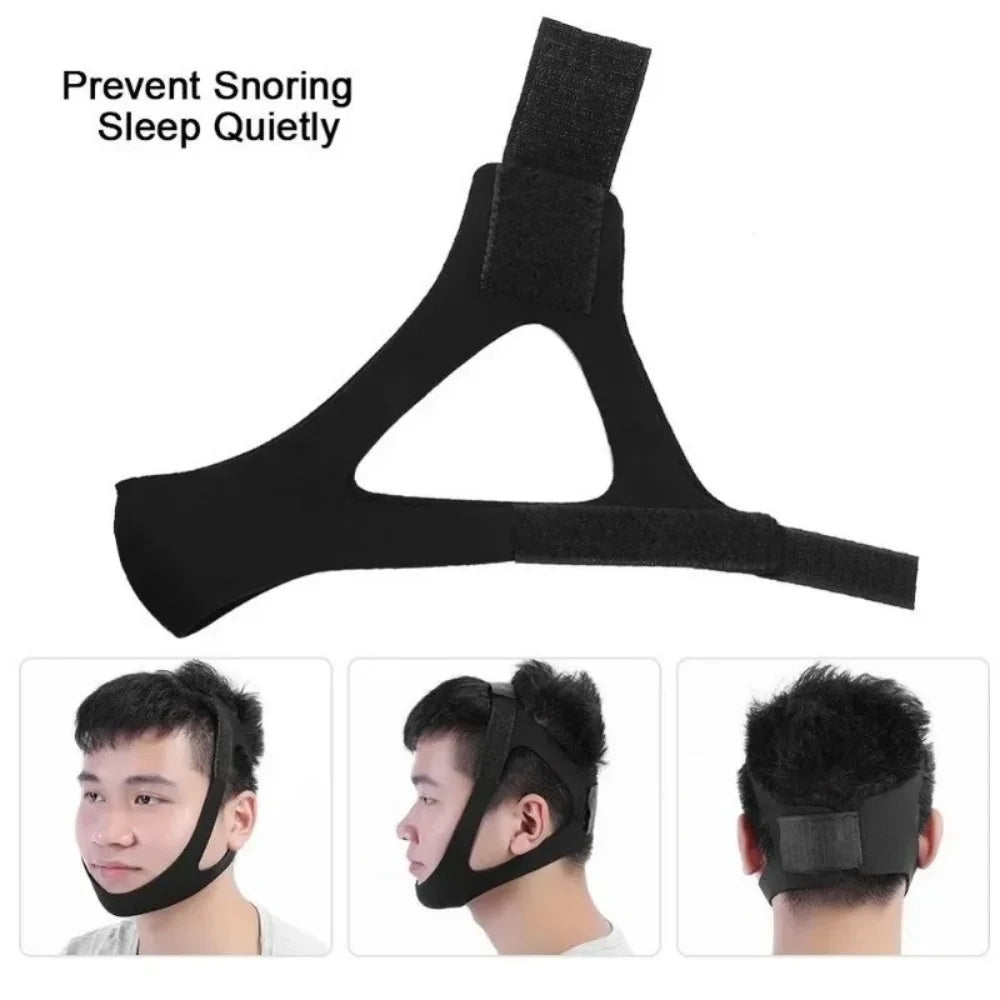 Adjustable Anti-Snoring Chin Strap | Jaw Support Sleep Band Anti-Snoring Chin Strap QXL