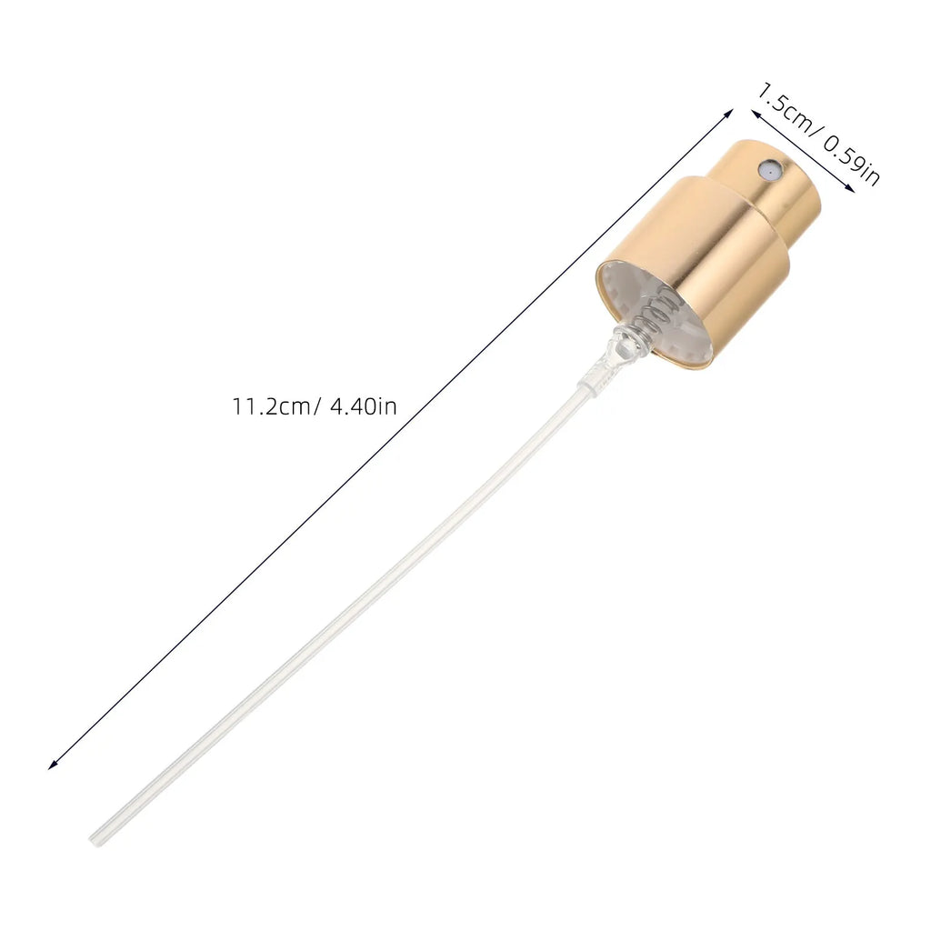 10-Pack Fine Mist Perfume Spray Pump Tops | 15mm Replacement Spray Pump Replacement QXL Golden