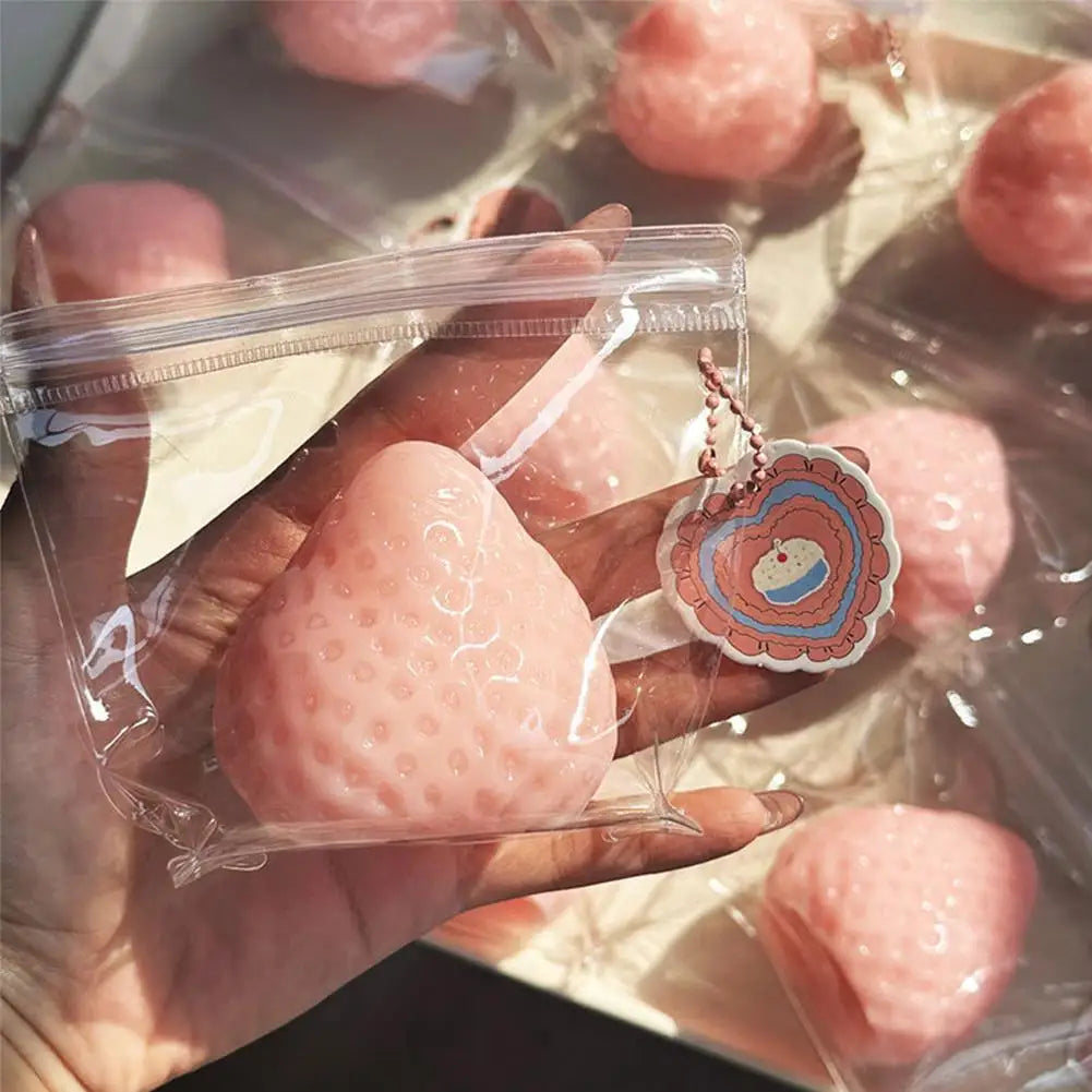 Strawberry Squishy Fidget Toy | Squeeze Sensory Fun Squishy Fidget Toy QXL