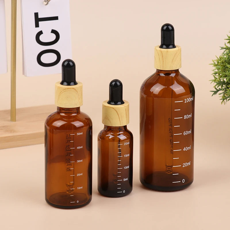 Amber Glass Dropper Bottles 5–100ml | Refillable Essential Oil Glass Dropper Bottle QXL