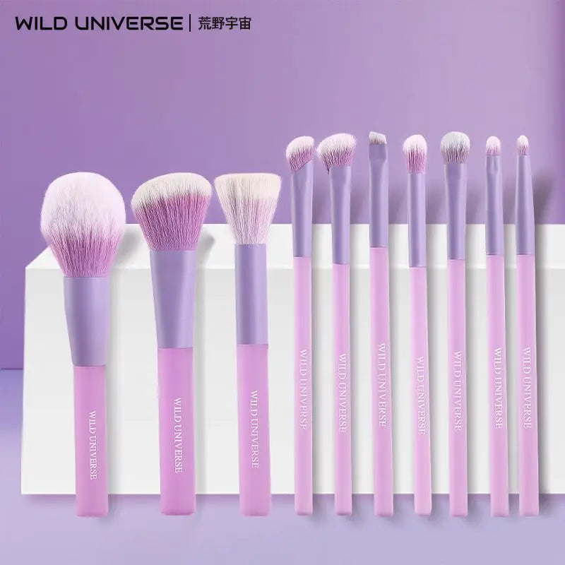 10-Pc Beginner Makeup Brush Set | Blush Contour Eyeshadow Kit Makeup Brush Set QXL