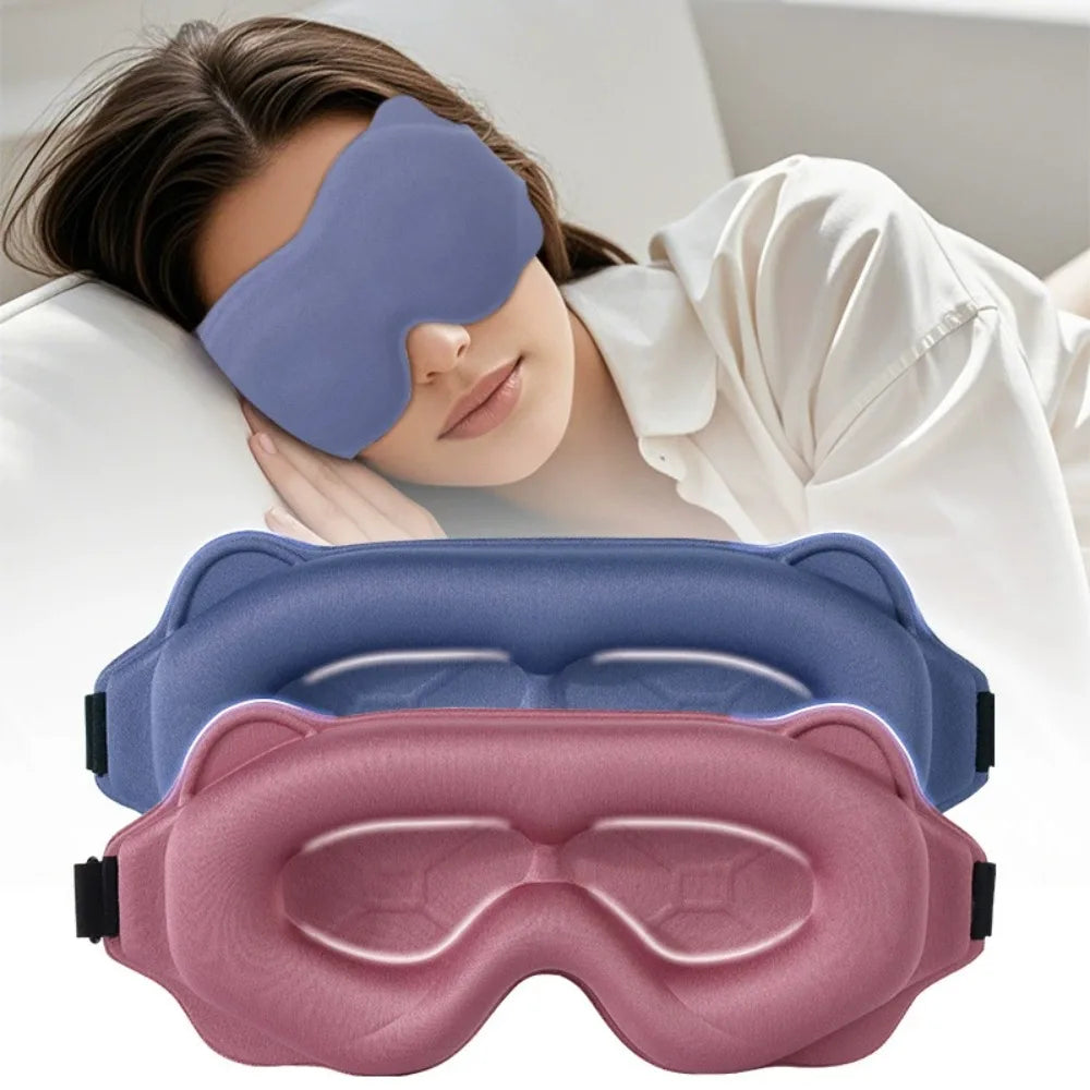 3D Contoured Sleep Mask – Blackout Eye Mask for Travel & Rest Sleep Eye Mask QXL