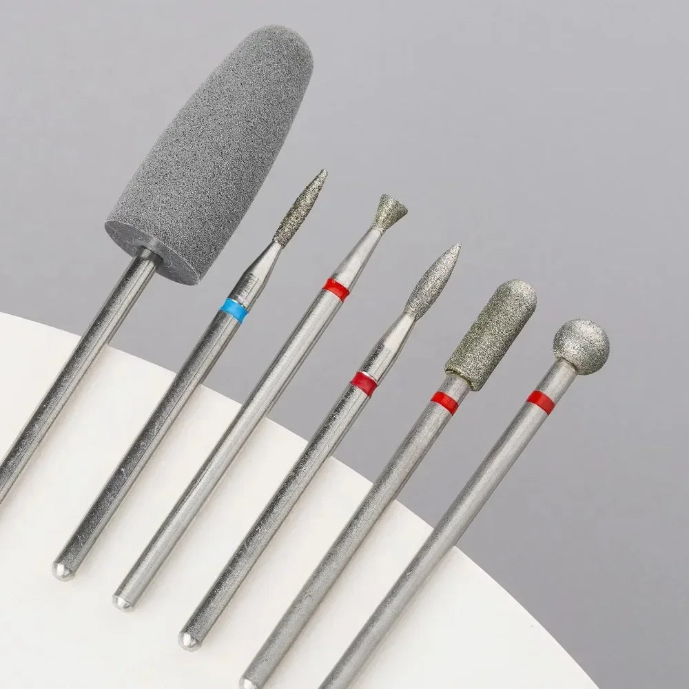 6-Piece Diamond Nail Drill Bits | Electric Manicure Set Nail Drill Bits QXL