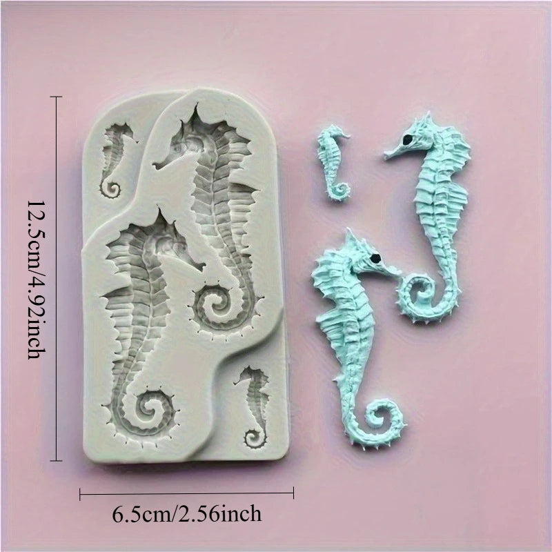 Ocean Seahorse Silicone Mold | DIY Clay & Resin Jewelry Mold Silicone Craft Mold QXL
