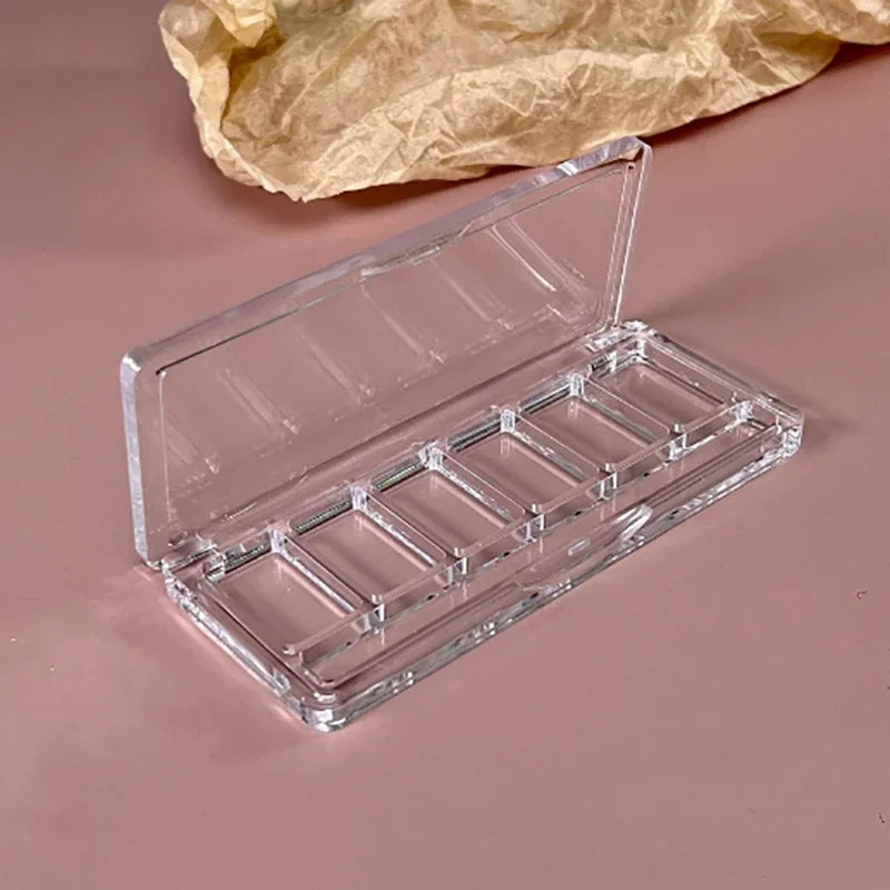 6-Grid Refillable Empty Eyeshadow & Blush Palette Case Empty Makeup Palette QXL