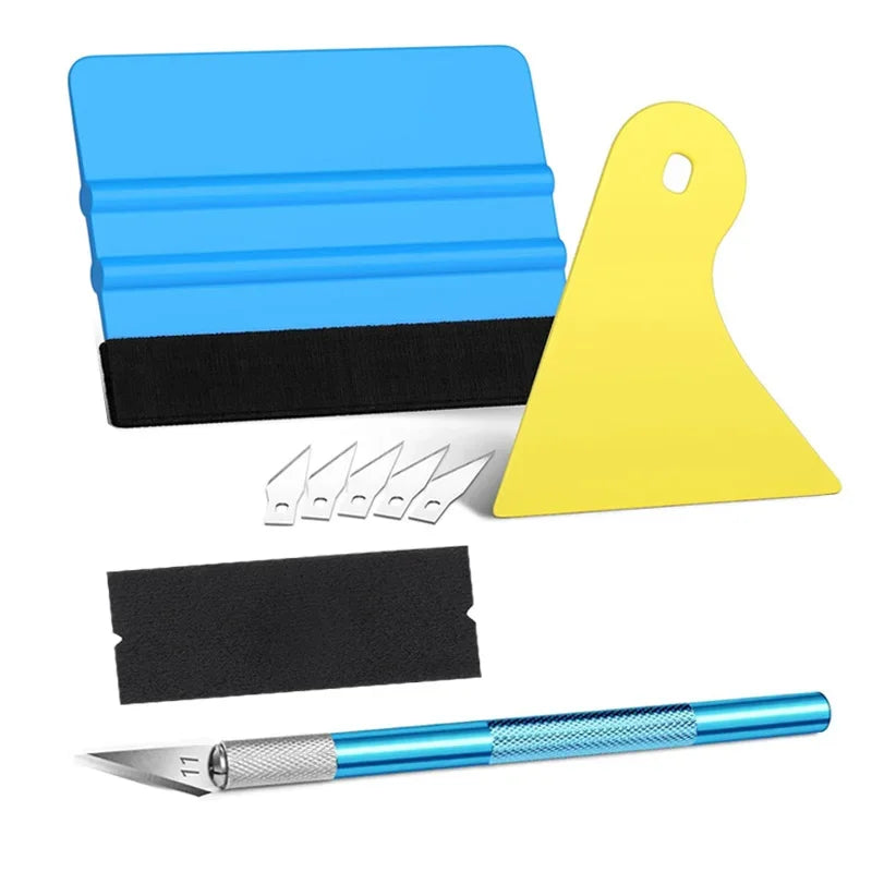 Car Vinyl Wrap Tool Kit – Squeegee, Scraper & Cutter Vinyl Wrap Tool Kit QXL 9Pcs