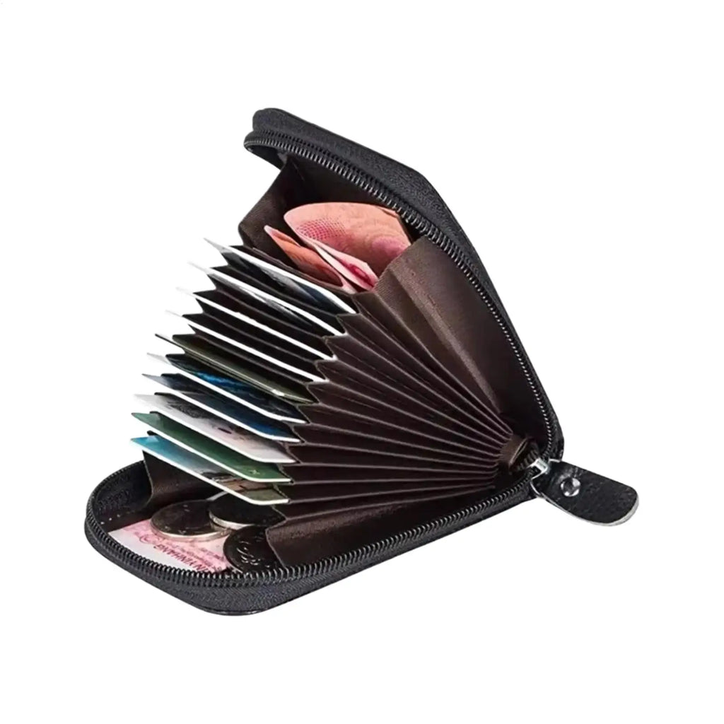 Accordion Zipper Wallet | Slim Nylon Card Holder – Unisex Accordion Card Wallet QXL
