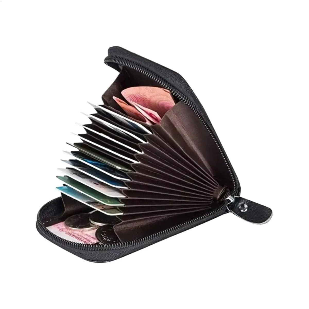 Accordion Zipper Wallet | Slim Nylon Card Holder – Unisex Accordion Card Wallet QXL