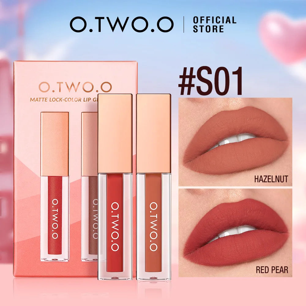O.TWO.O Matte Liquid Lipstick Set | Transfer-Proof Lip Gloss Matte Liquid Lipstick QXL TZ017 S01
