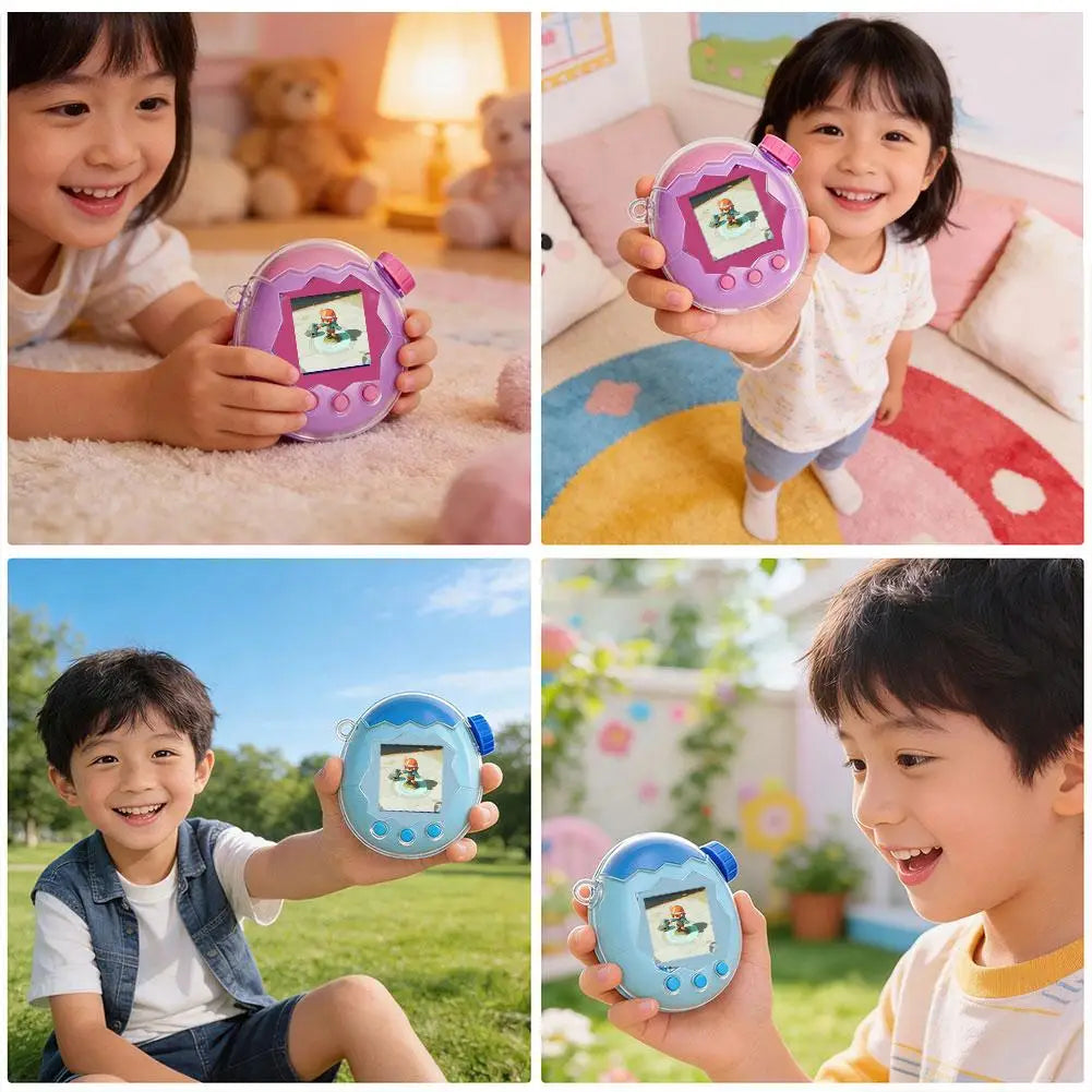 Tamagotchi Paradise Protective PC Case – Clear & Glitter Game Console Case QXL