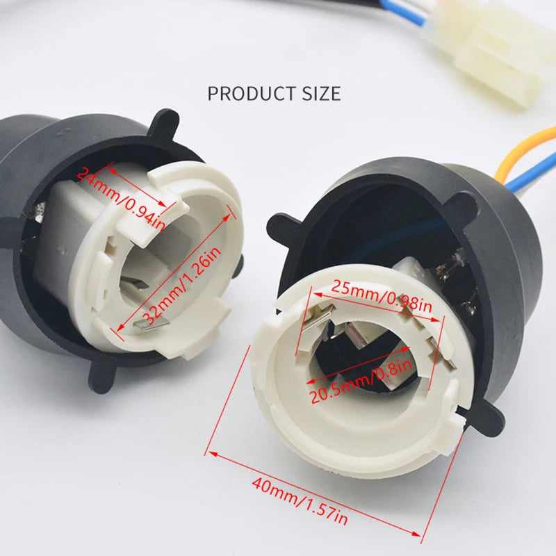 BA20D Headlight Bulb Socket Adapter for REX RS 400 450 500 Headlight Socket Adapter QXL