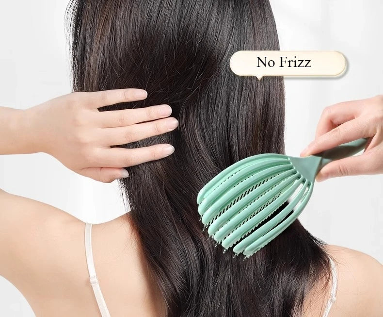 Shell Shape Volumizing Hairbrush | Detangling Paddle Vented Comb Volumizing Hair Brush QXL