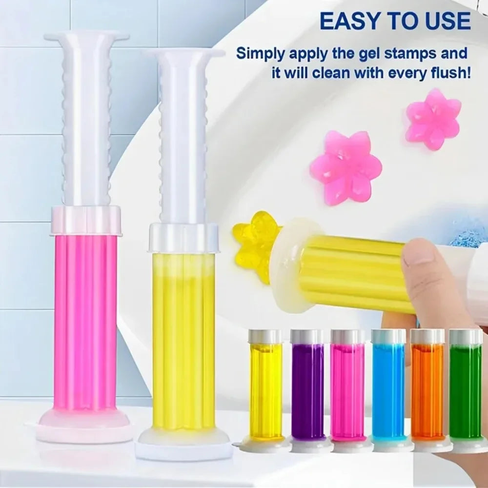 Flower Toilet Cleaning Gel | Antibacterial & Fragrance 6-Pack Toilet Cleaning Gel QXL
