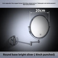 Wall Mounted Makeup Mirror 3X Magnification 360° Rotating 6/8" Vanity Wall Mirror QXL 8 inch round bottom