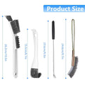 4-Piece Bird Cage Cleaning Brush Set | Long Handle Scrubber Bird Cage Cleaning Kit QXL Gray
