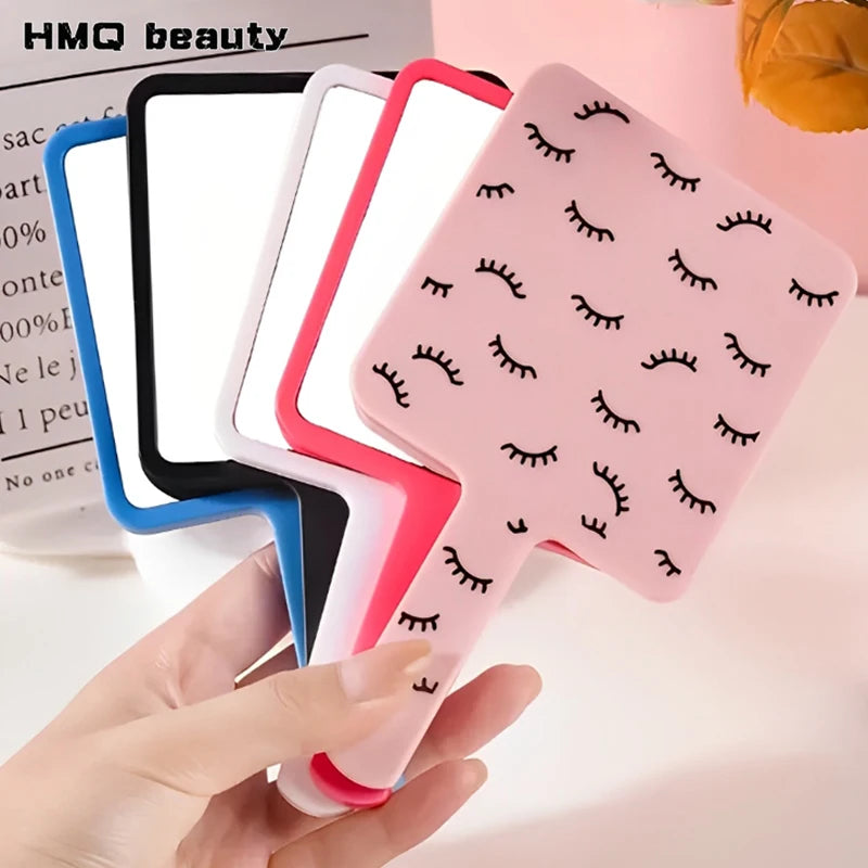 Square Handheld Makeup Mirror HD – ABS Handle Vanity Mirror Handheld Makeup Mirror QXL