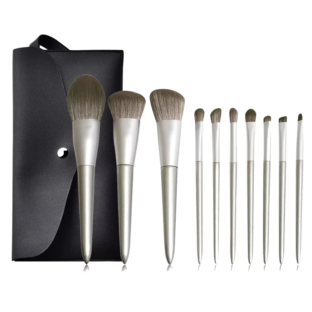 Wooden Handle Synthetic Eyeshadow Makeup Brush Set Kit Eyeshadow Brush Set QXL with bag