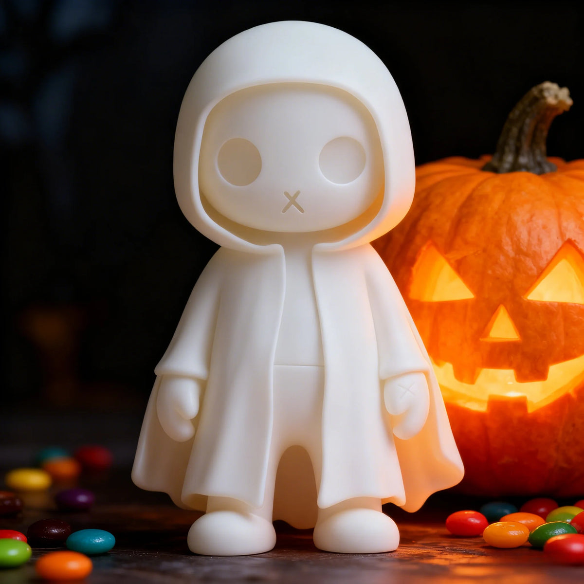 3D Printed Ghost Statue | Halloween Desk Decor & Horror Gift Collectible Figurine QXL