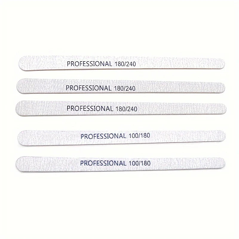 FUMOSIK Grey Nail Files Kit – 100/180/240 Grit Manicure Nail File Kit QXL