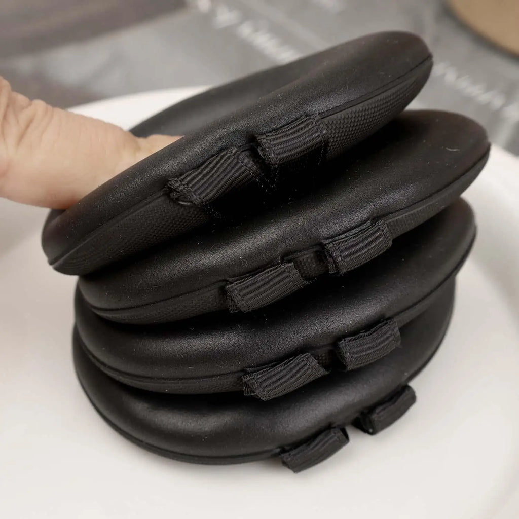 Black PU Leather Air Cushion Puff | Dry & Wet Makeup Applicator Makeup Cushion Puff QXL