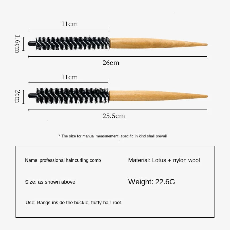 16mm & 20mm Small Round Hair Brush | Salon Curling Comb Round Hair Brush QXL