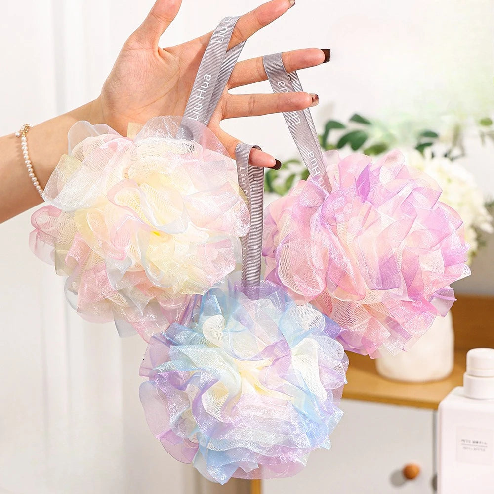 Colorful Foaming Bath Sponge | Body Exfoliating Shower Ball Bath Exfoliating Sponge QXL