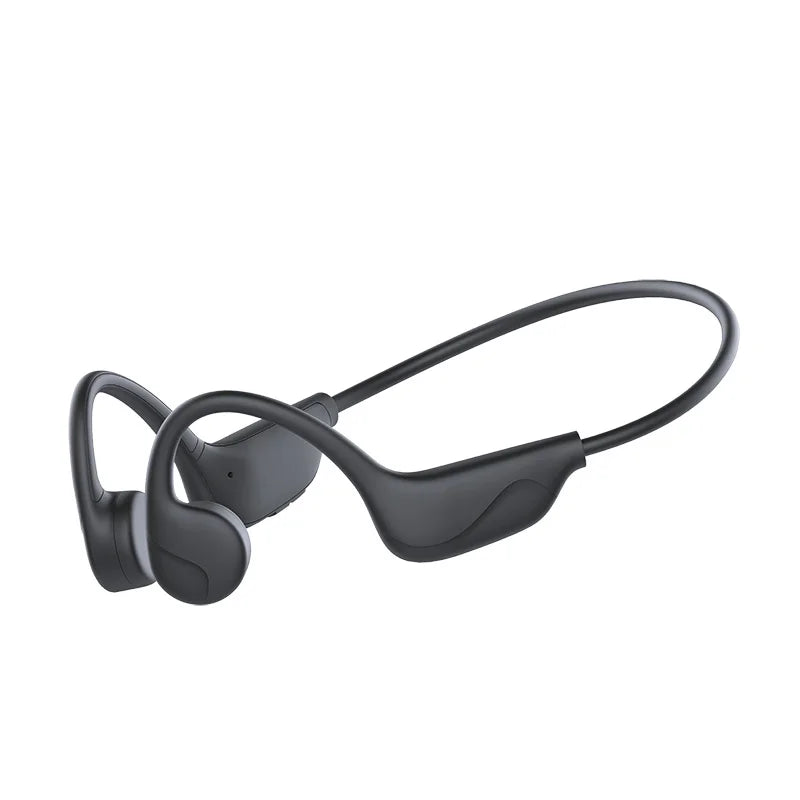 TIPSG Bone Conduction Headphones Bluetooth Sport Open-Ear Bone Conduction Headphones QXL Black