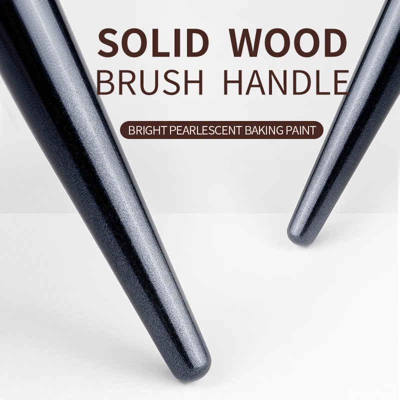 Ombré Galaxy Goat Hair Bronzer Blending Brush | Deep Blue Makeup Blending Brush QXL