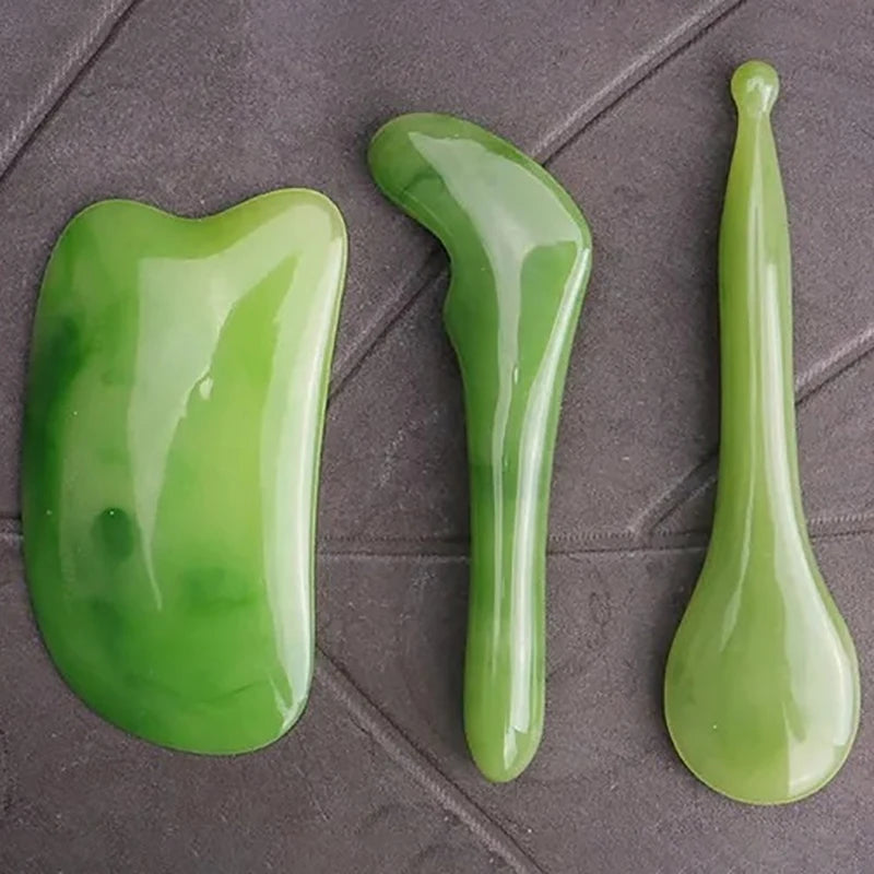 7-Piece Natural Resin Gua Sha Scraper Set | Body & Face Massage Gua Sha Scraper Set QXL