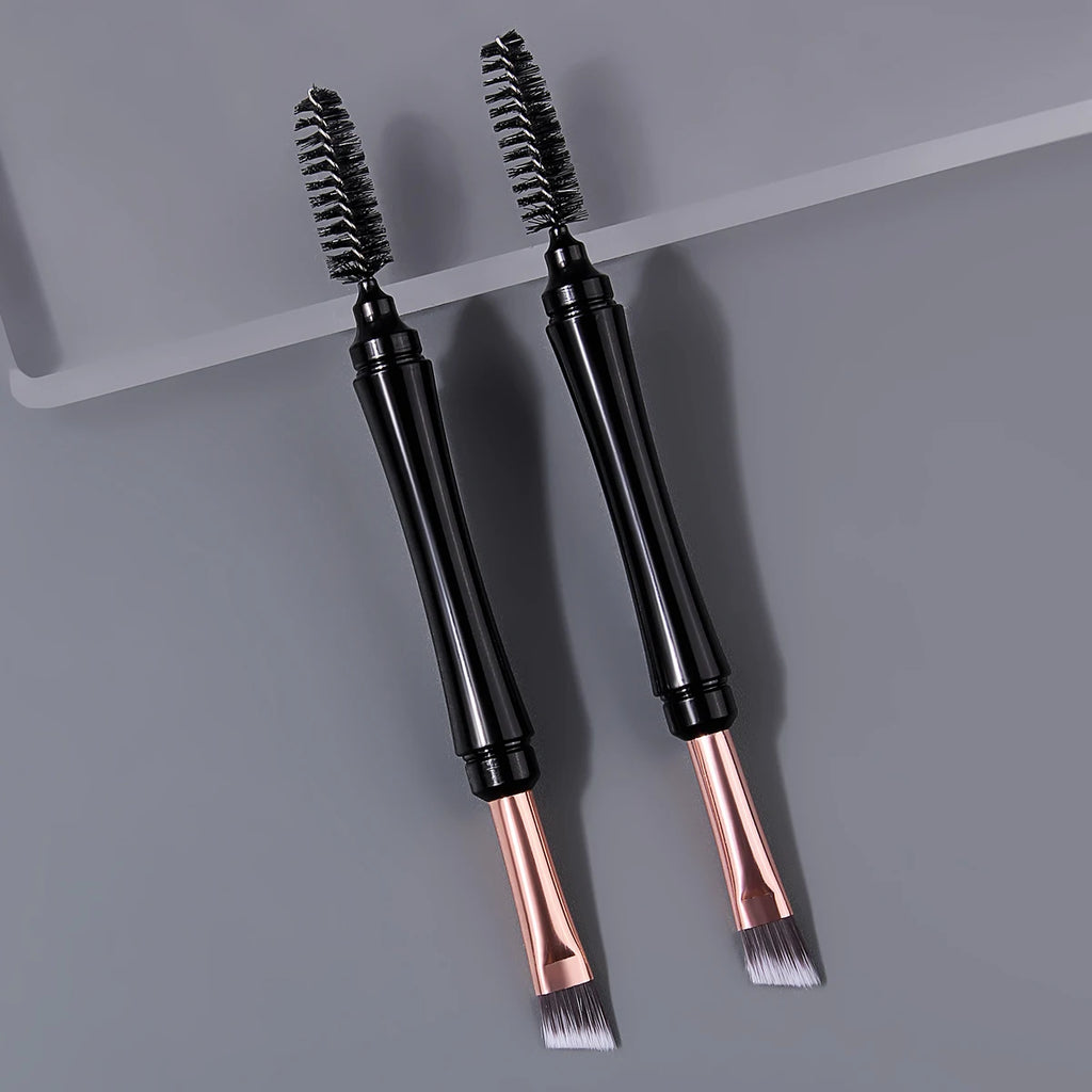 KOSSHOW Double-Headed Eyebrow & Eyelash Brush Set – 2 Pc Eye Makeup Brush Set QXL
