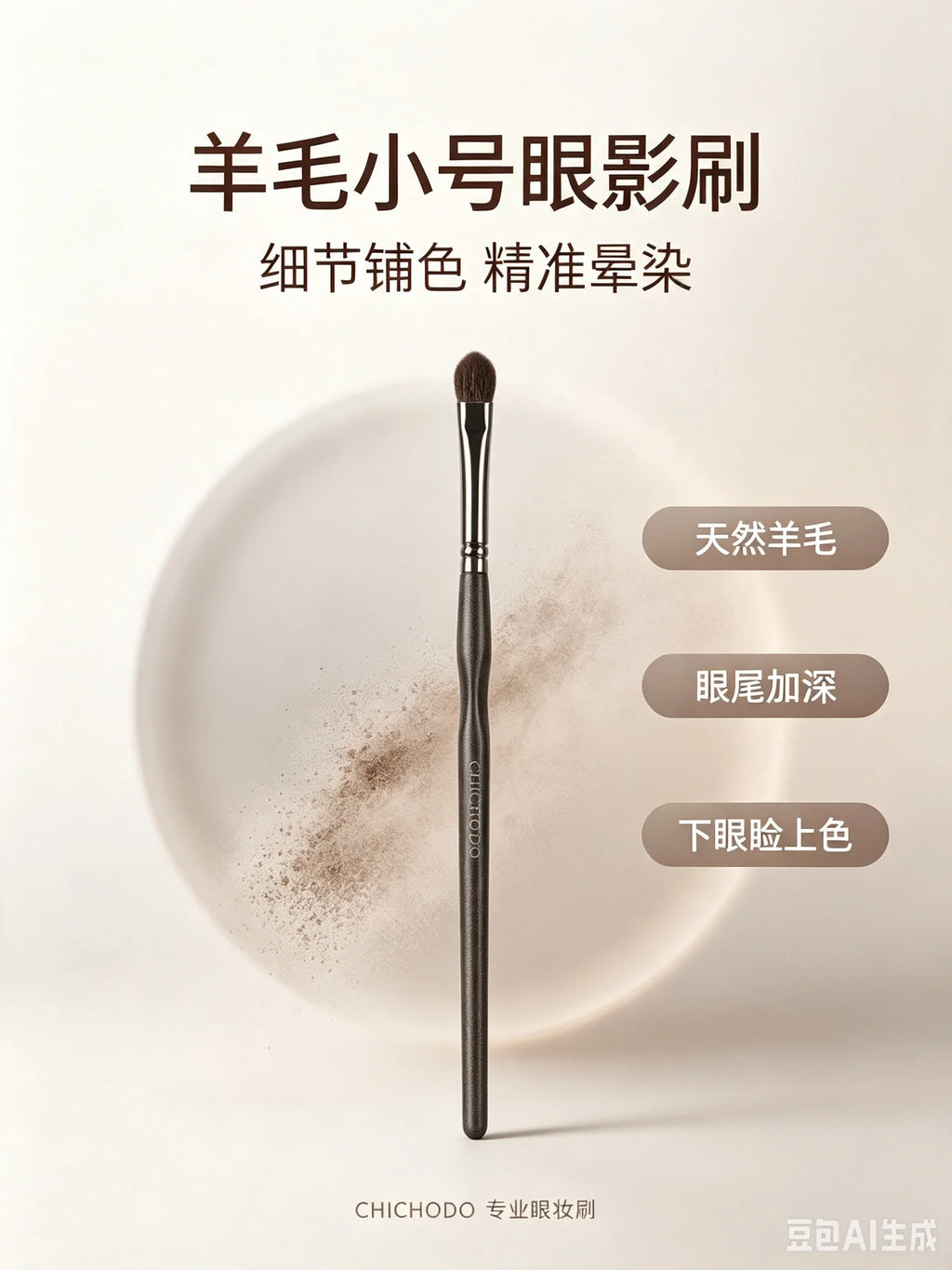 Tongue Shape Concealer Brush | Dense Bristles Wooden Handle Concealer Makeup Brush QXL