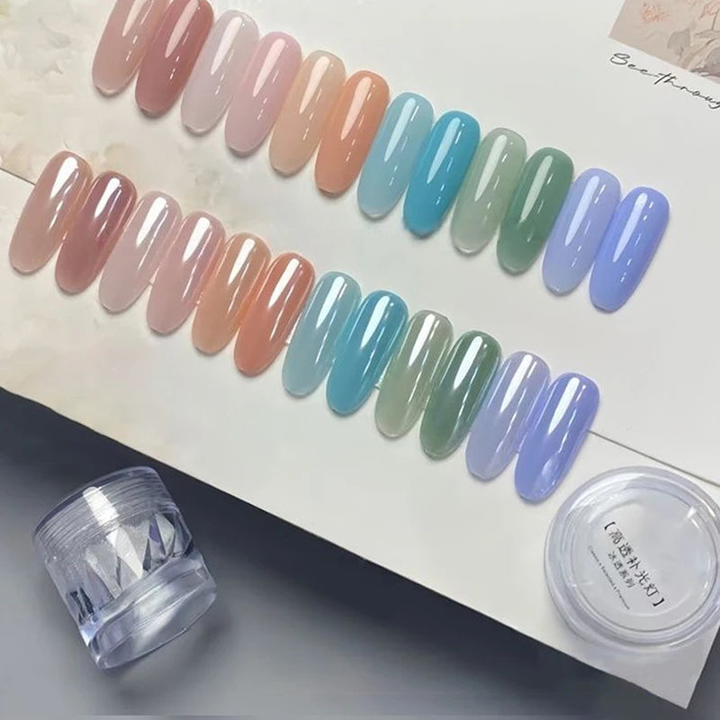 Aurora Chrome Nail Powder – Orange Mirror Glitter Pigment Chrome Nail Powder QXL