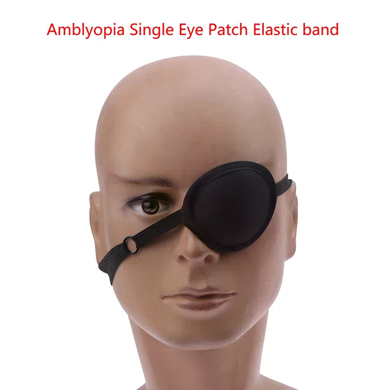 Black Pirate Eye Patch – Adjustable Washable Cosplay Eyepatch Costume Eye Patch QXL