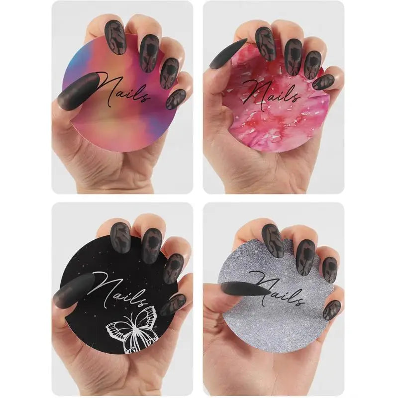 10-Pack Nail Art Display Cards | Nailfie Photo Prop Disc Set Nail Display Cards QXL