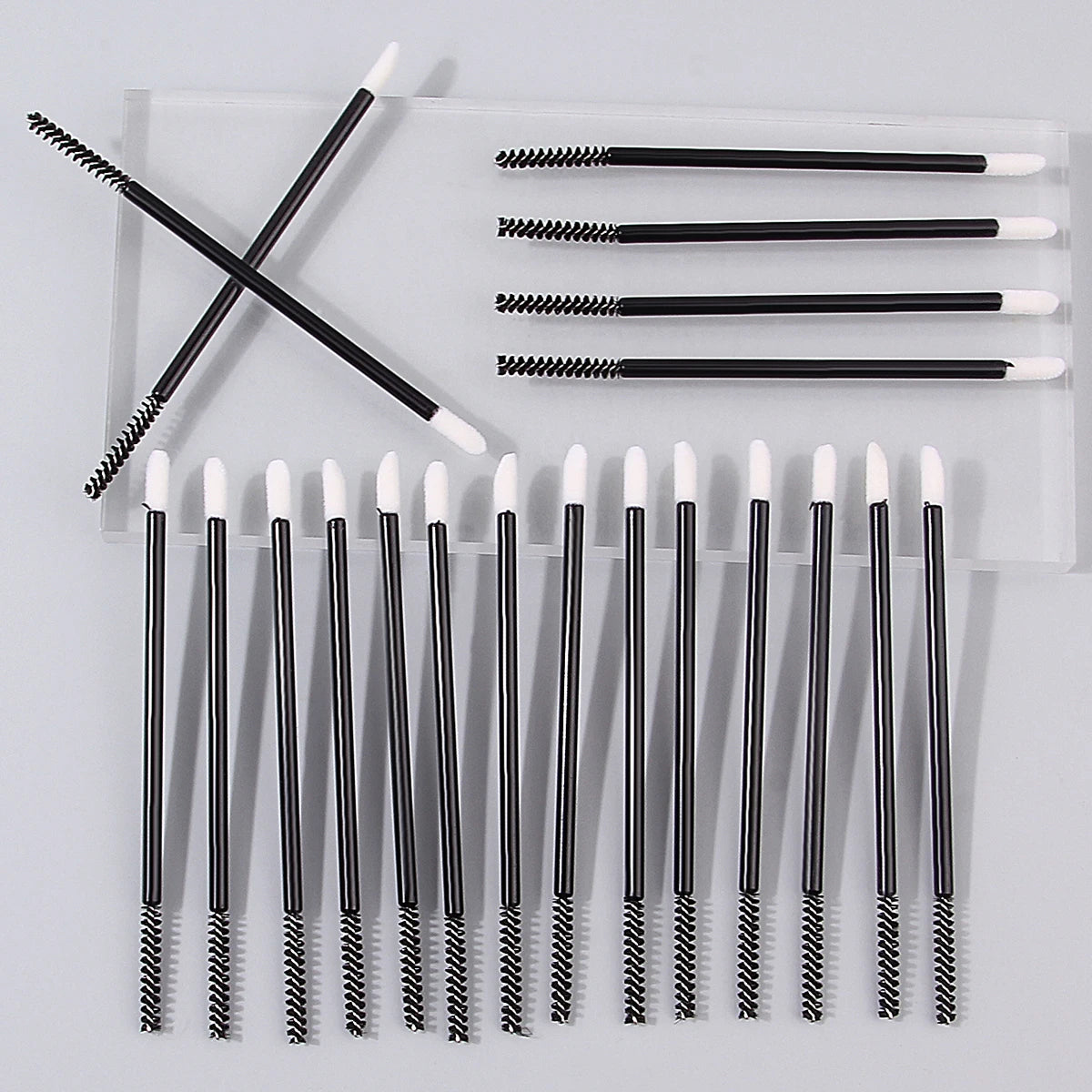 20-Pack Double-Sided Spiral Eyelash Eyebrow & Lip Brush Set Makeup Brush Set QXL