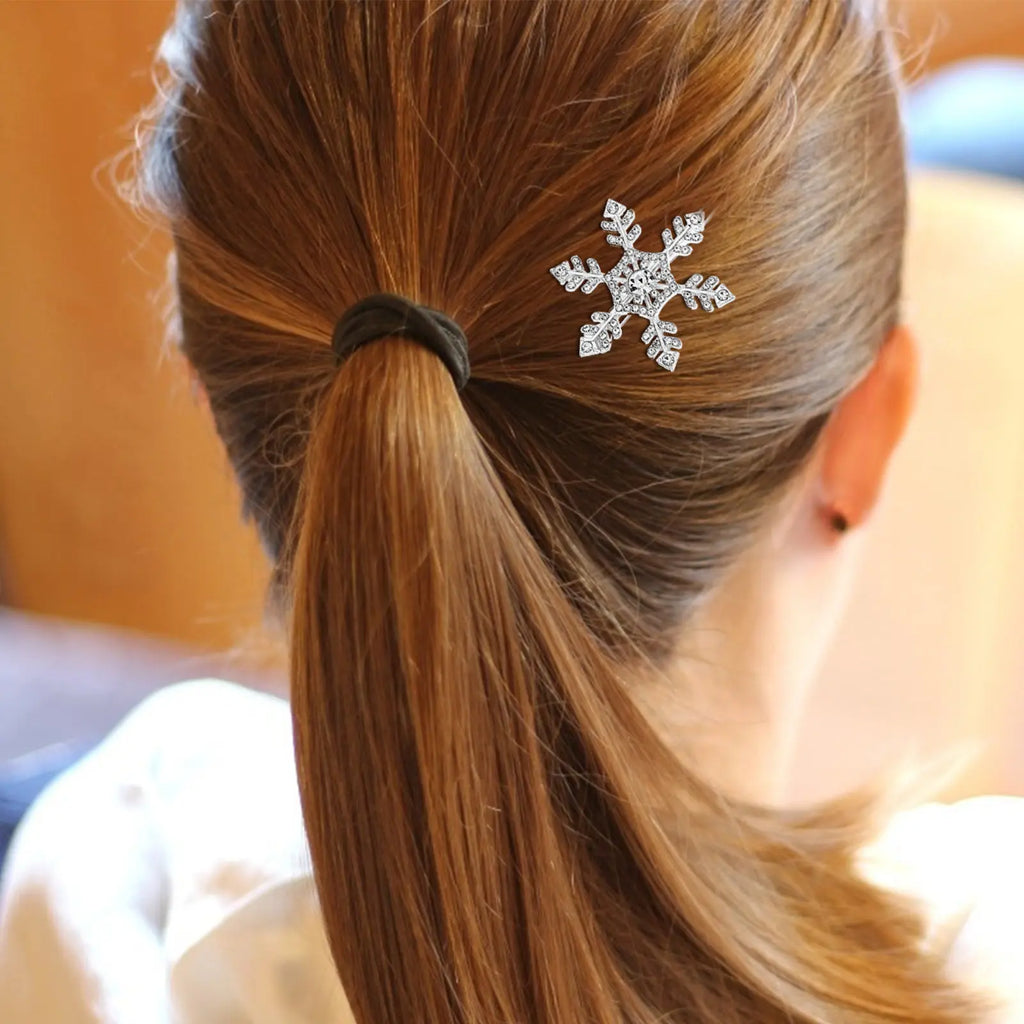 5-Pack Snowflake Rhinestone Pearl Hairpins | Bridal Hair Clips Hair Clips Set QXL Default Title